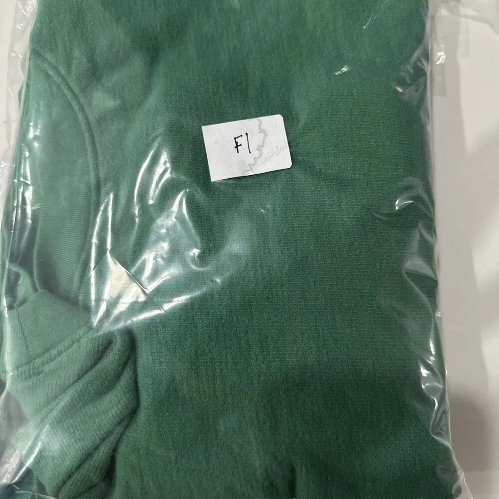 Nation LA Women’s Tate Cropped Boxy Pima Cotton Sweatshirt Verdant Green Small